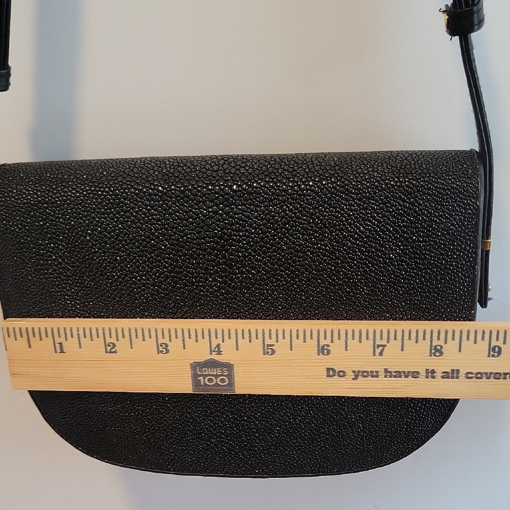 Vintage Ocean Genuine Stingray Skin Shoulder Purse That Extends To Crossbody Bag - Picture 13 of 16